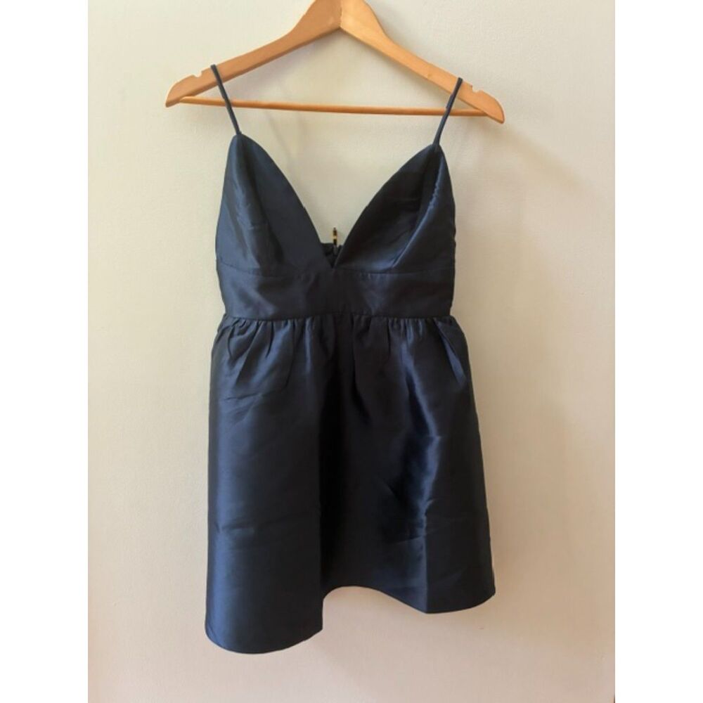 Lulu's NWT Satin Mini Dress | Size Small | Midnight Navy | Adjustable Straps
